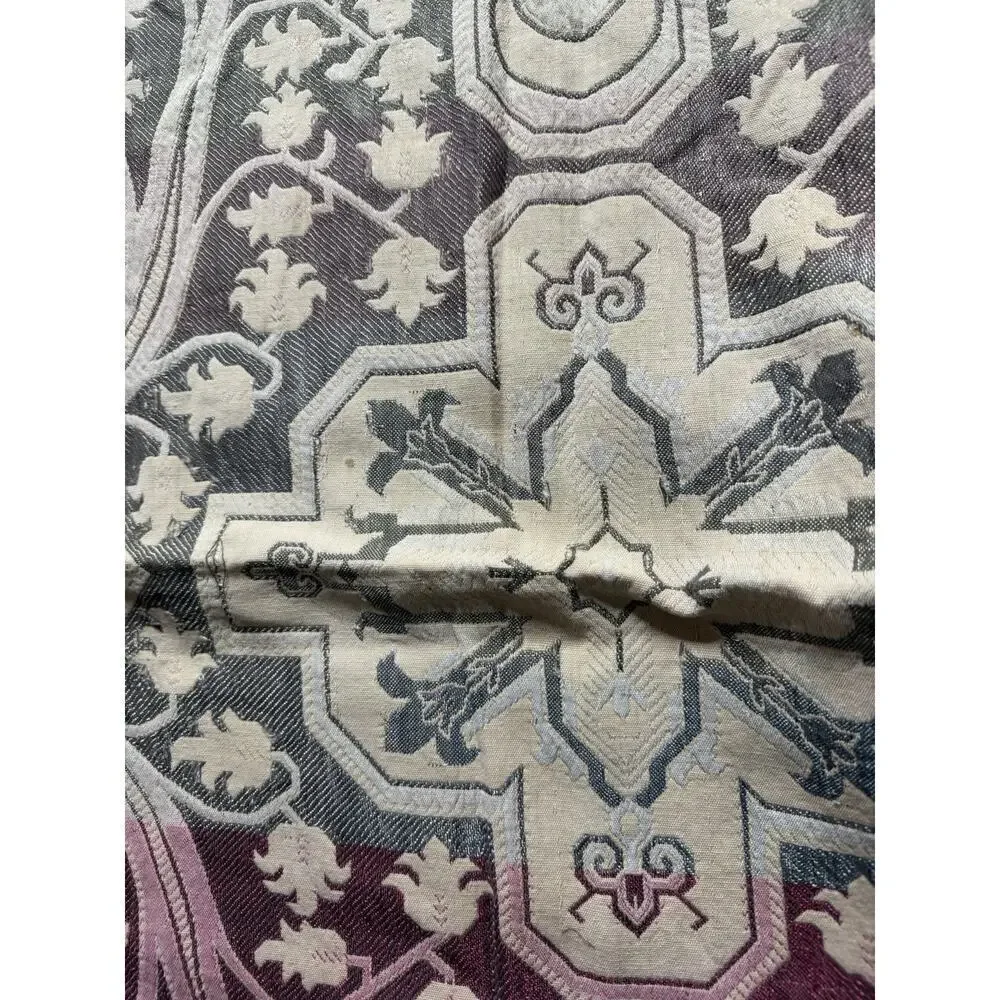 Vintage Spanish Islamic Arabic Tapestry Art Scarf Fringe Silk 53in X 53in
